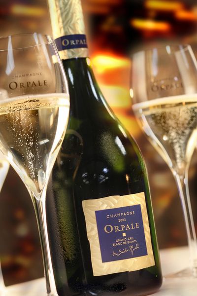 Champagne de Saint Gall Orpale mit Gläsern